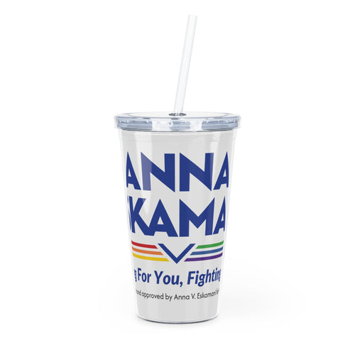 Anna For Orlando | Pride Plastic Tumbler with Straw